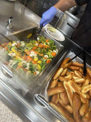 Yummy steamed veggies just over a dollar