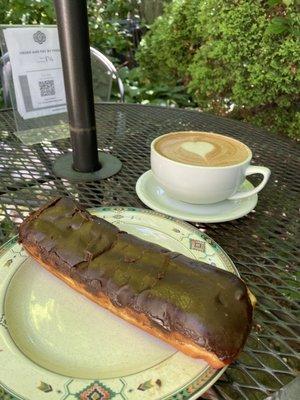 Donut and a latte on a warm summer's morning!