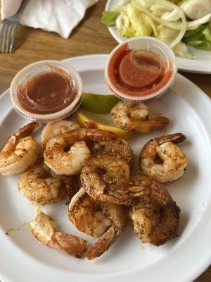 1/2lb grilled shrimp.