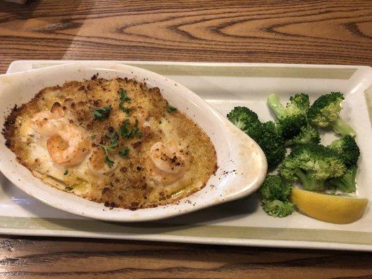 Fish (scrod) and shrimp lunch