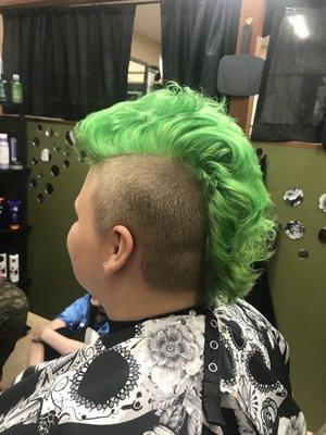 Green Mohawk! I love doing color