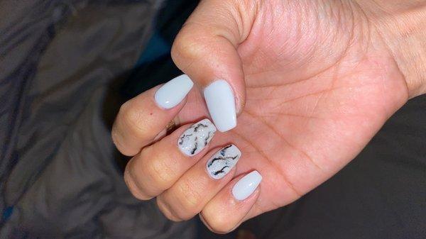 Full set with dip and marble design