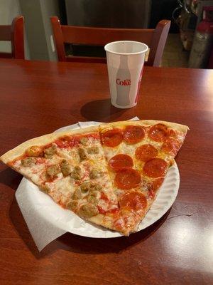 2 Slices and a pop for $6! All day!