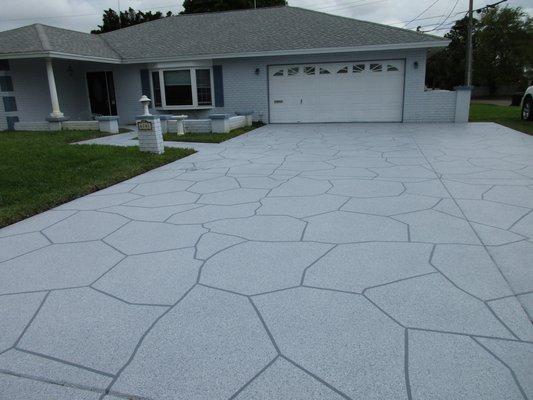 Natural stone design acrylic sealer driveway