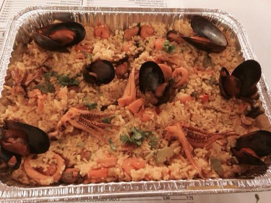 From our catering menu Kabsi rice with seafood or seafood paella