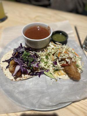 Korean Cauliflower Taco and Baja Taco