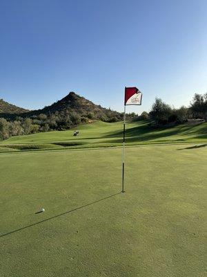 15th hole putt for eagle