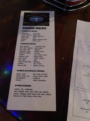 menu as of 1/2/23