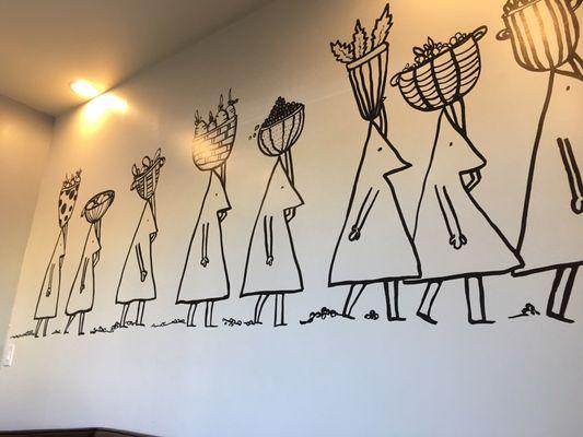 Creativity that extends to the wall decor!