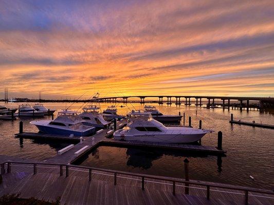 One of the many beautiful sunset views from the outdoor deck!