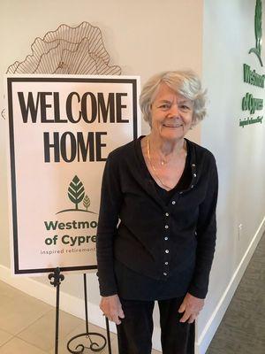 An amazing client of ours was the first resident at Westmont of Cypress!