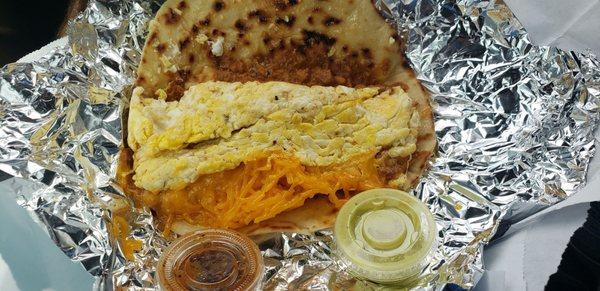 Bean egg cheese taquito