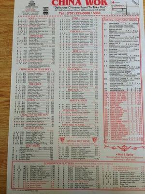 Full menu