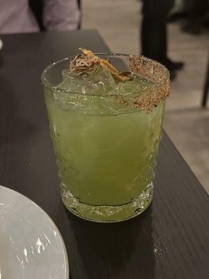 Spicy Margarita with Tahin rim