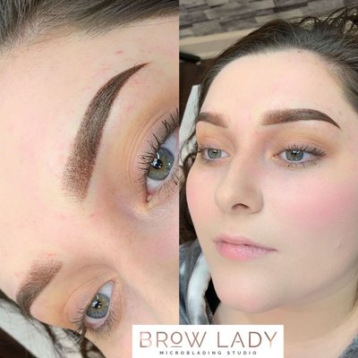 Powdered ombre brows!