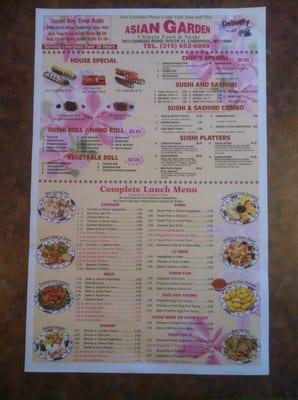 Second page of menu