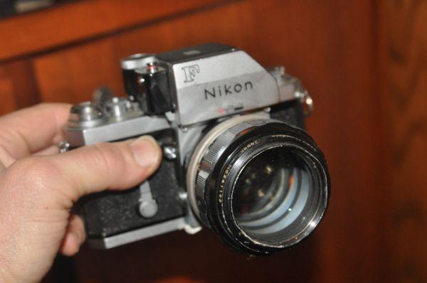 EBAY sales of NIKON for sale. Nikon F phototomic. 35mm with 85mm lens Nikkor