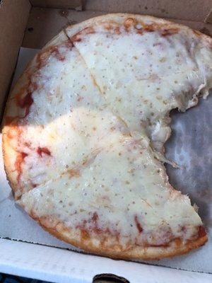 Gluten free pizza with extra cheese