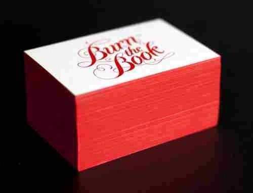 High quality Business Cards with red color edges