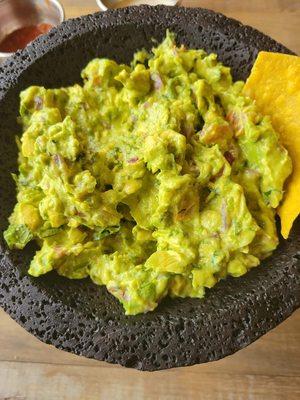 Homemade Quac even the side order is just like this fresh not just mashed avocado like most places when u order a small side of Quac!