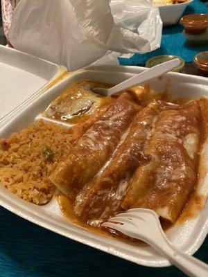 Chicken enchilada combo