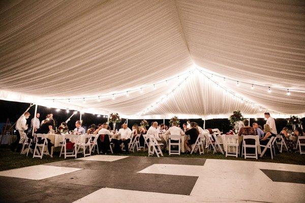 The Amazing dance floor and table set up