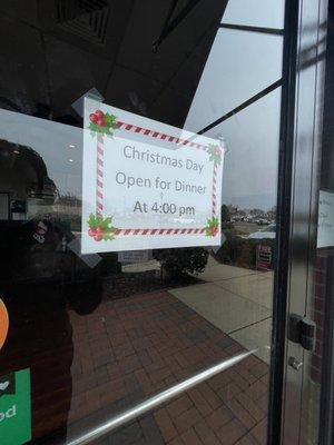 Christmas hours