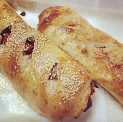 Savory and delicious cheese with any topping filled Strombolis!