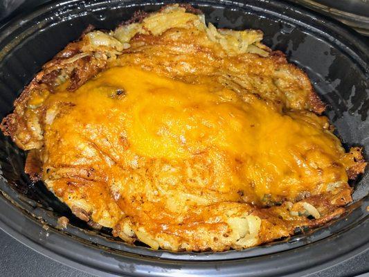 Hashbrown Casserole Shepherd's Pie (to go).  Pic doesn't look great,  but this was really good!