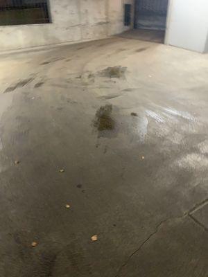 More spill spots throughout garage