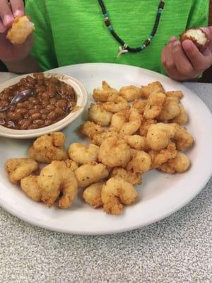 $7.99 plate of local shrimp! Delicious!