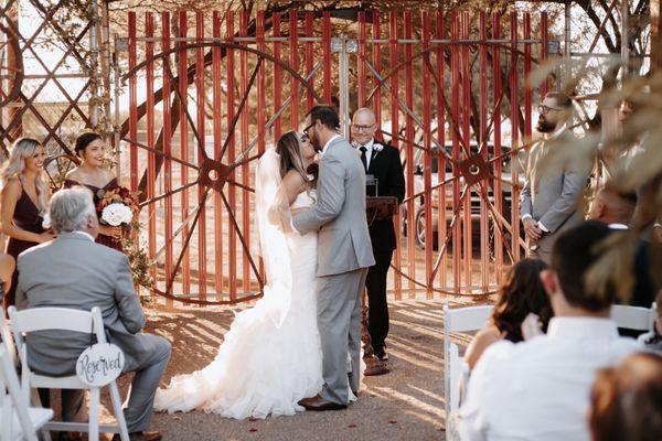 The first kiss married