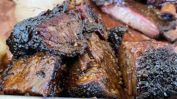 Burnt ends.