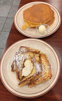 Pumpkin pancakes and French Toast