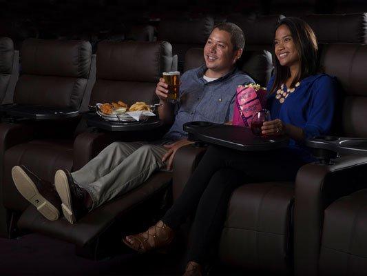 Premium luxury recliner seating with an expanded menu of Craft Beverages & Bites. Available in all 16 auditoriums at Ward Theatres.