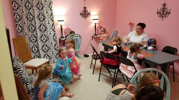 Nail polish and makeup room.