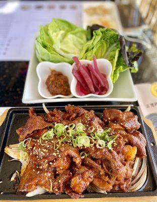 Spicy Pork with Lettuce Wrap