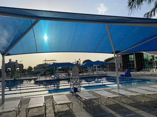 Pavilions at the pool