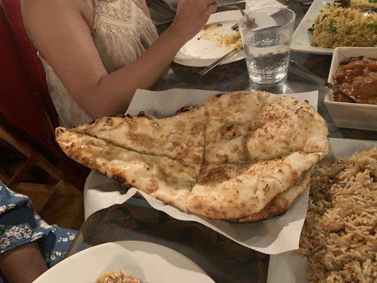 Naan baked in stone oven