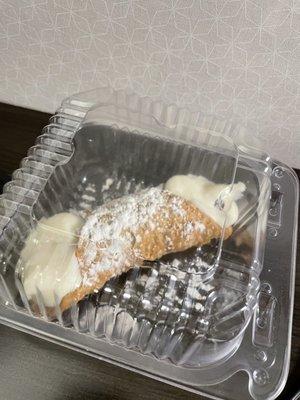 The cannoli is fresh