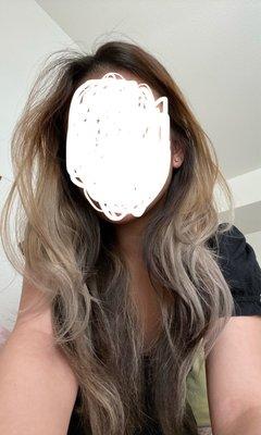 Picture of my hair the day after I got my hair done