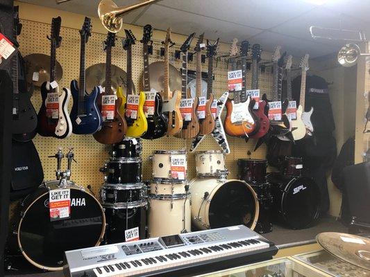 Looking for gear or trying to start a band  We got it Drum Sets, Guitars, Guitar Bags and Cases