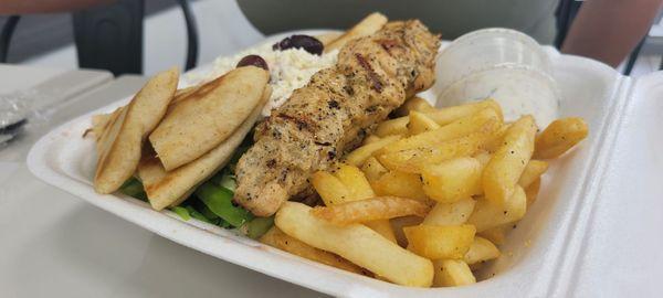 Chicken shawarma  with fries