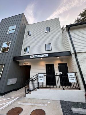 Ice cream lofts behind the parlor