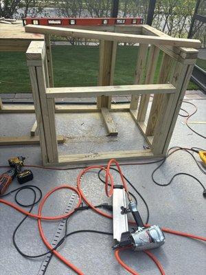 Summer kitchen framing