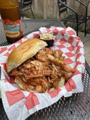 Pulled chicken sandwich