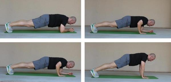 The Plank to Pushup exercise from "Man on Top"