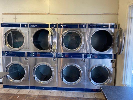 Bank of working dryers