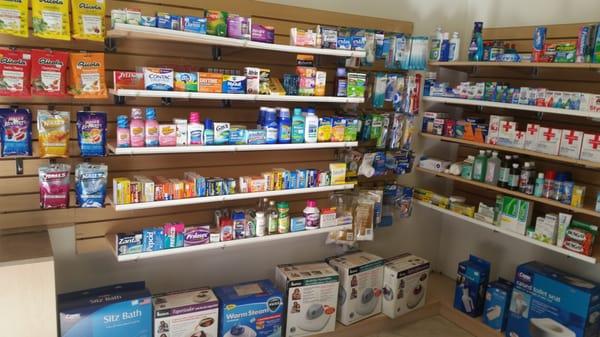 A wide selection of over the counter medications.