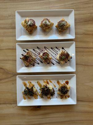 New Fall Menu - Puff Bites (Fig & Prosciutto, Mushroom&  Blue Cheese & Shrimp & Chorizo) YUMMY!